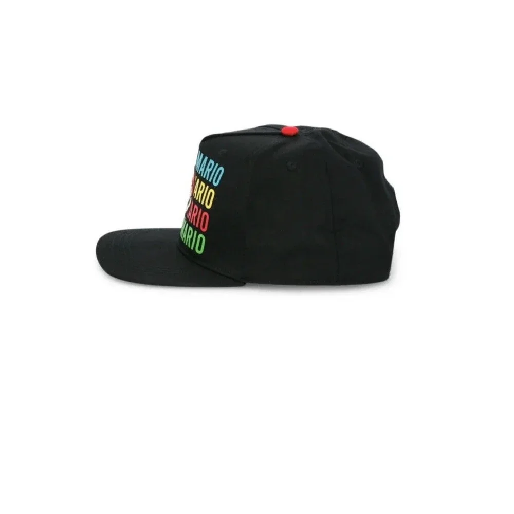 Nintendo Super Mario Black Graphic Snapback Hat Youth One Size Fits Most - Picture 2 of 4